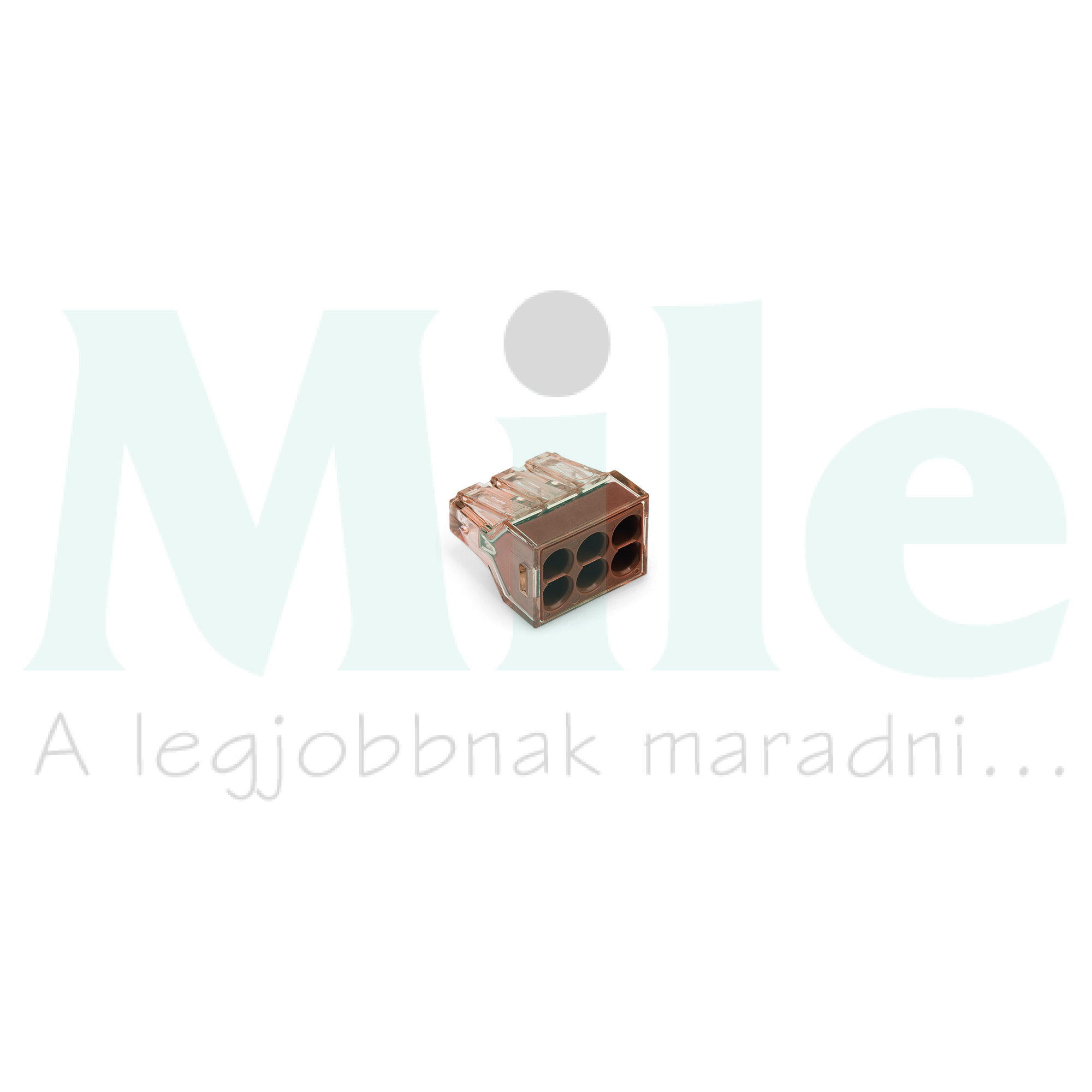Vezetékösszekötő átlátszó 6-pólus 1.5-4mm2 32A 400V barna WAGO