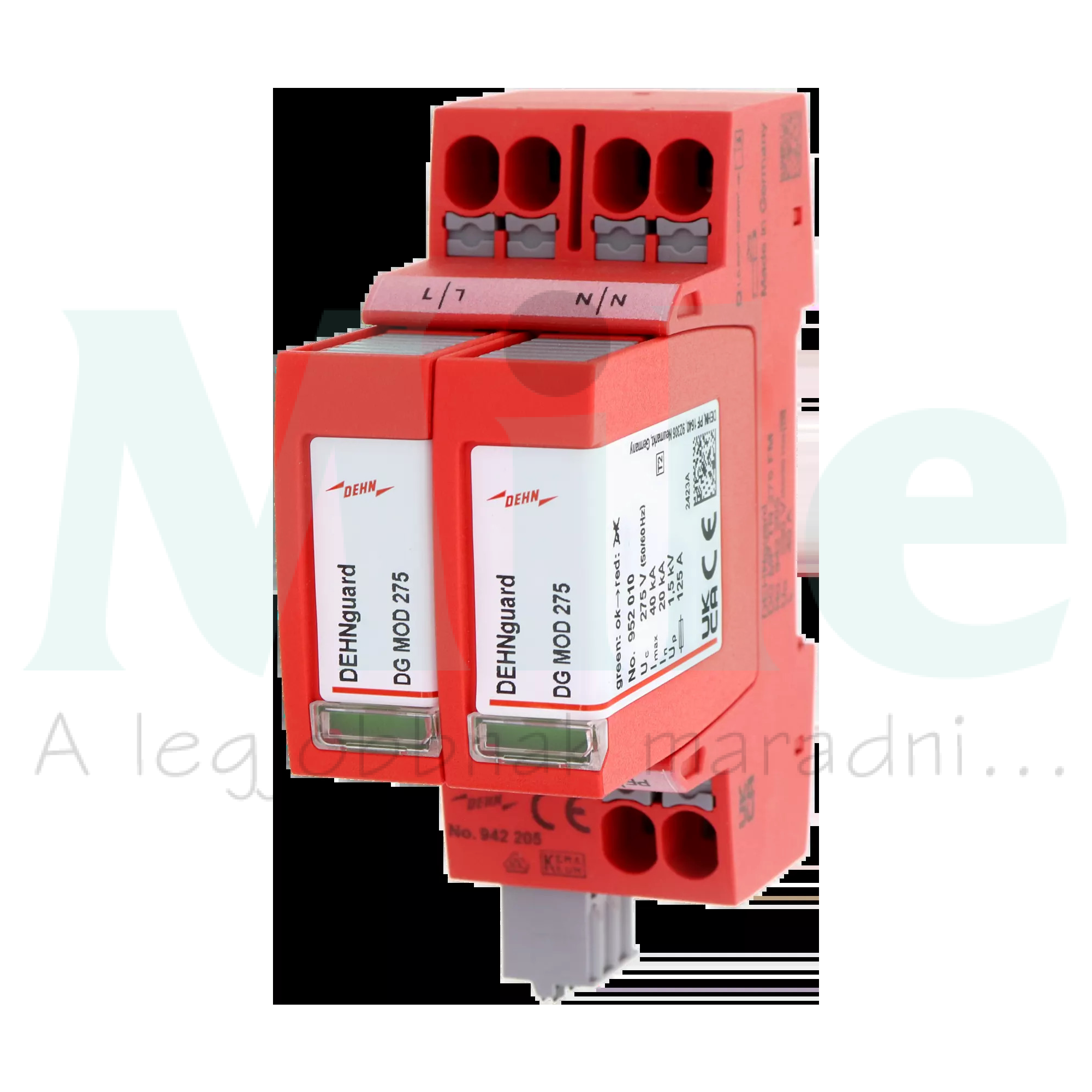 Villámáram-levezető kombi DEHNguard T2 TN 230V/AC 40kA 2M DG MP TN 275 FM DEHN