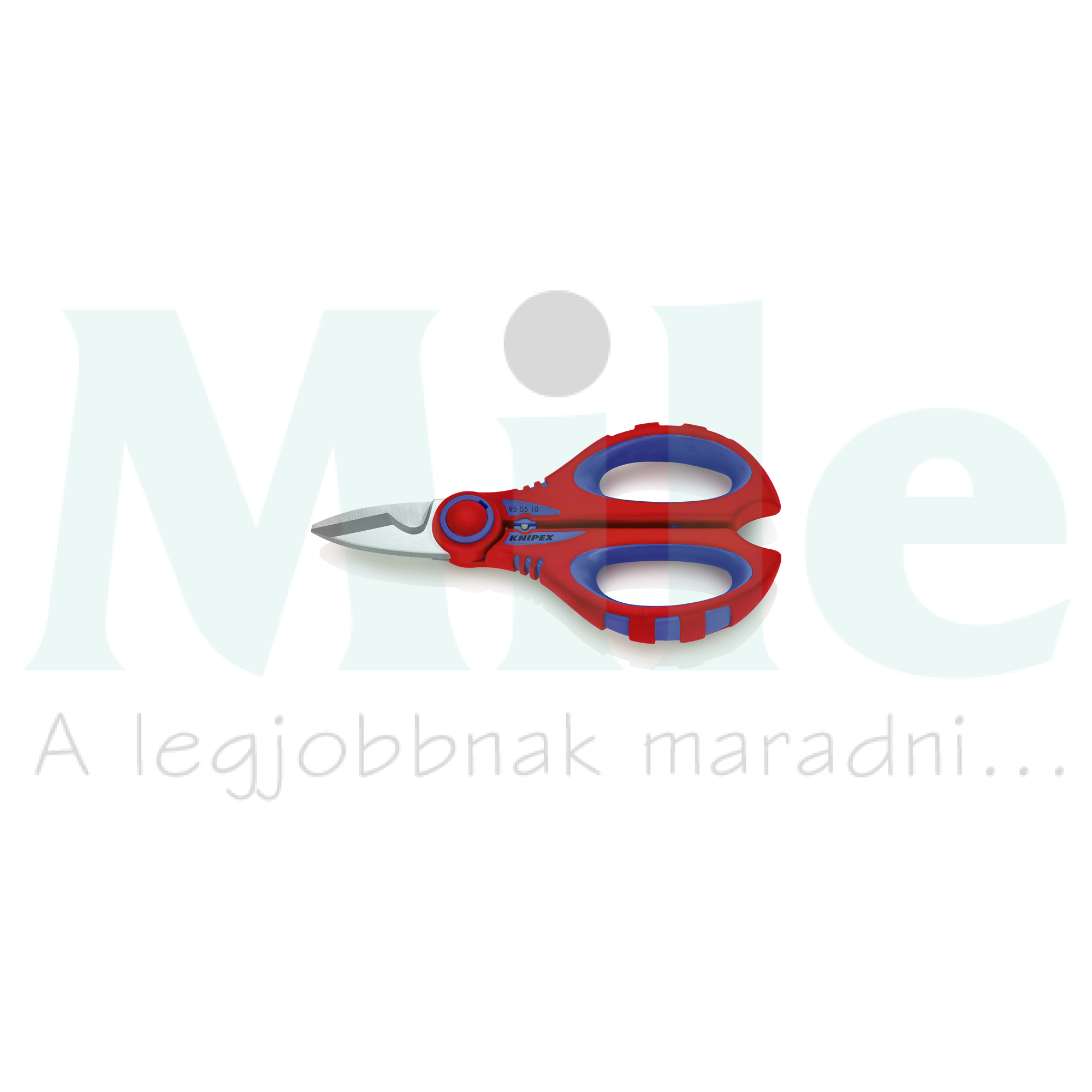 Villanyszerelő olló 56HRC-nemesacél max.6mm2-krimp övtokkal villanyszerelő fogazott-lap KNIPEX