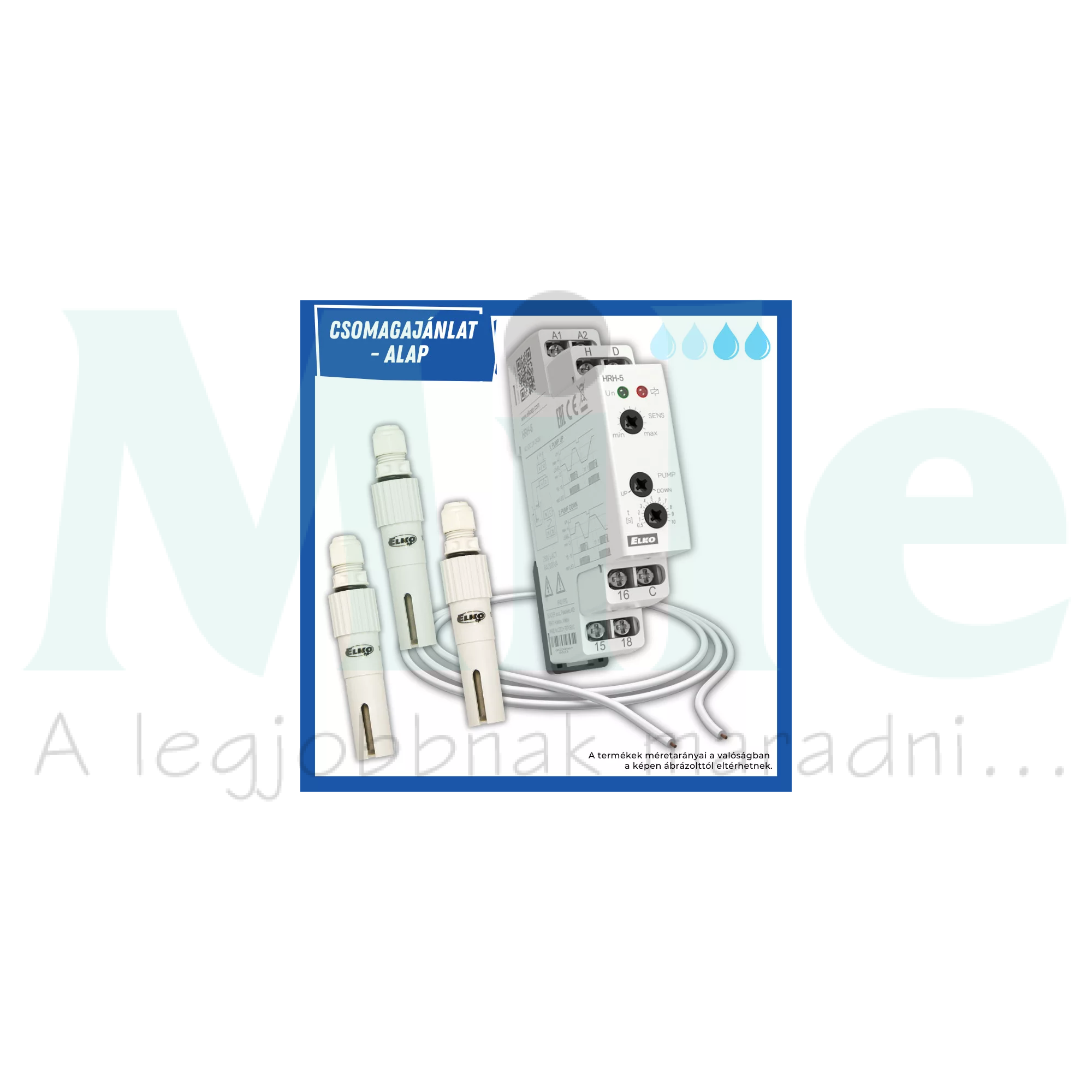 Vízszintszabályzó szett HRH-5 +3xSHR-2 +38m-vezeték 230V50Hz Elko EP