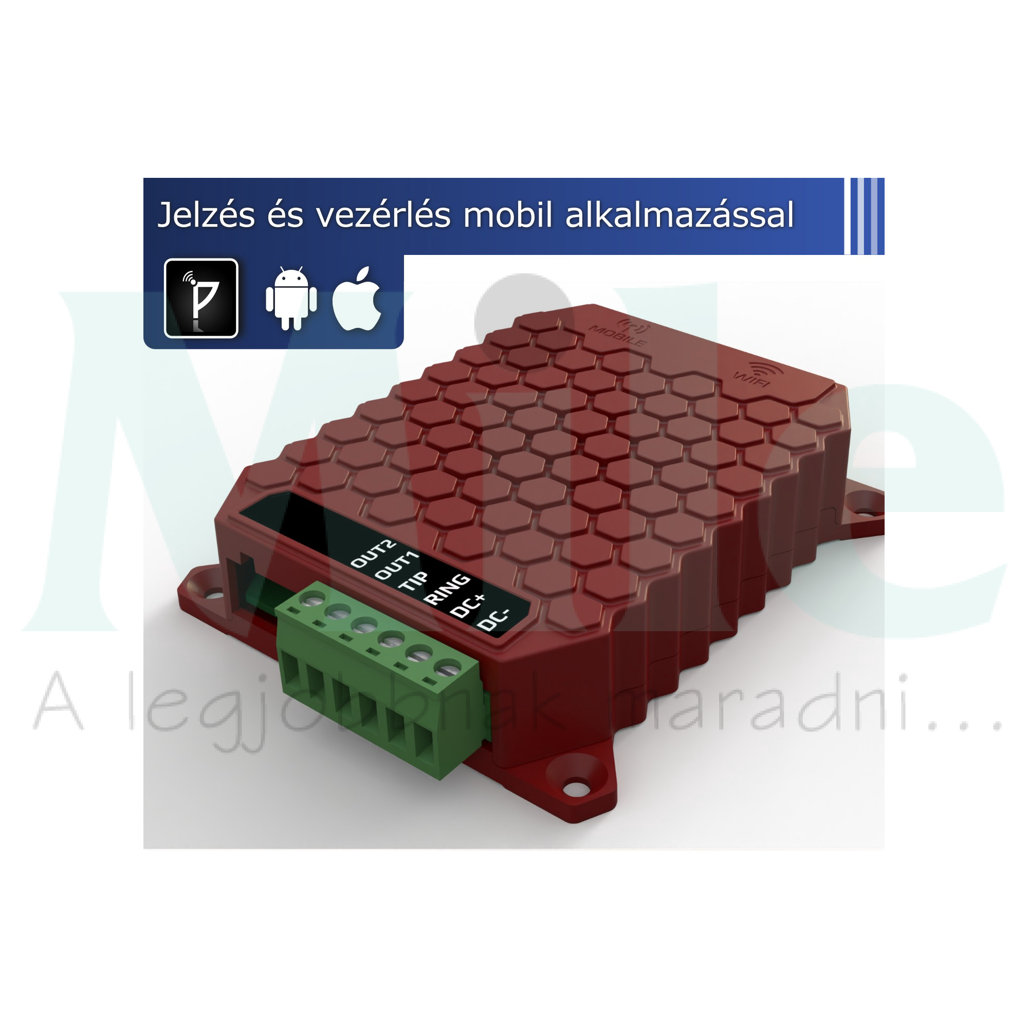 WiFi/4G alapú távvezérlő riasztóhoz okostelefonra 2kimenet  Singular SECURECOM