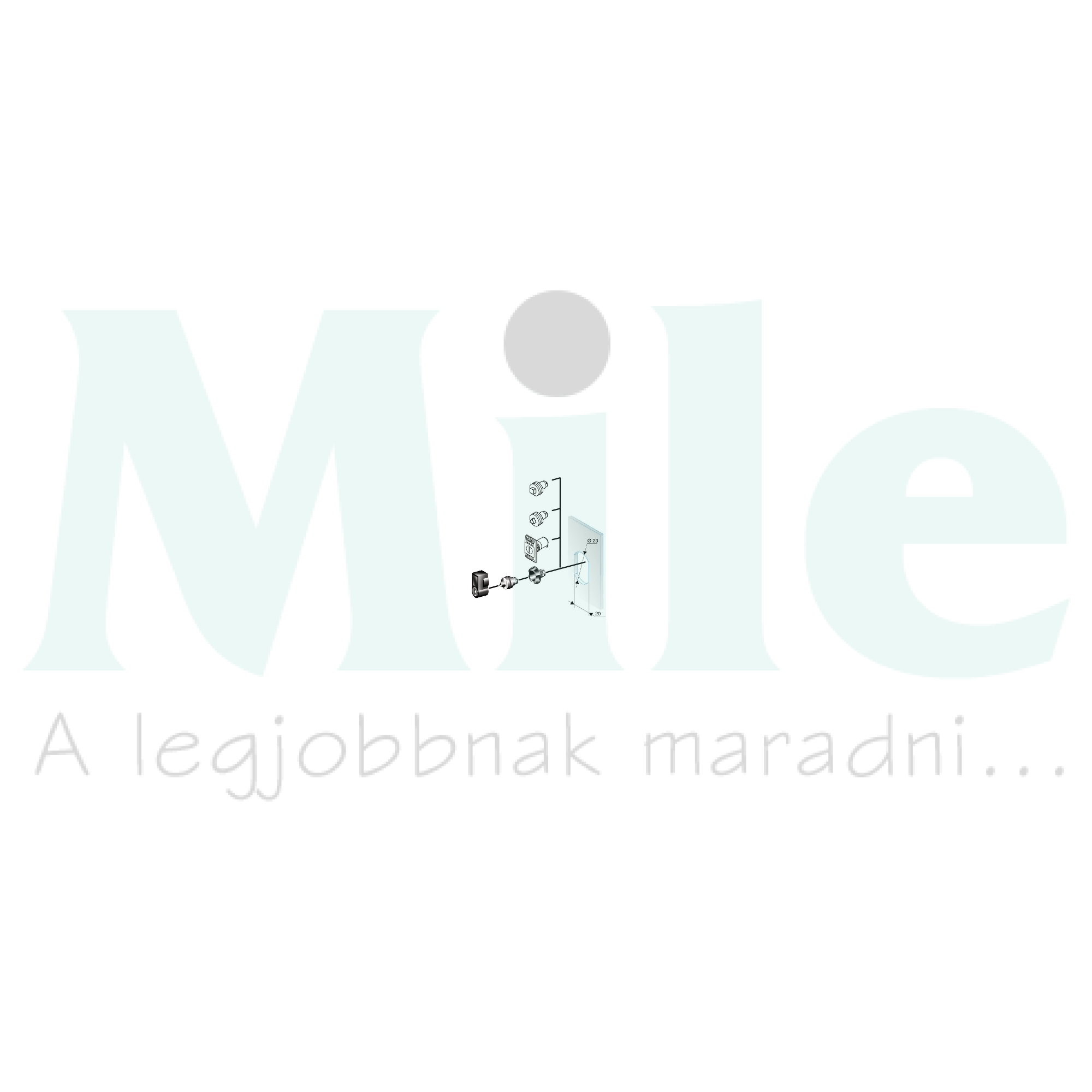 Zárbetét 8mm négyzetprofilú Spacial CRN Schneider