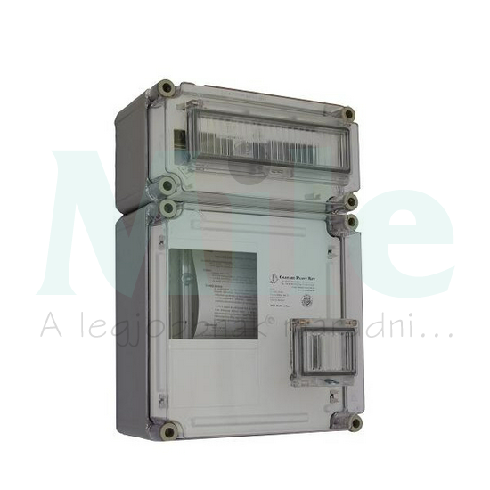 1F mérőszekrény +felül kismegszakítók 1-szintes 1-mérőhely 1 PVT 3030 ÁK 12 - F Csatári Plast