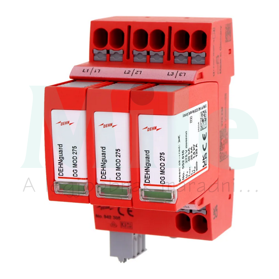 Villámáram-levezető kombi DEHNguard 3P T2 TNC 230V/AC 40kA 3M DG MP TNC 275 FM DEHN