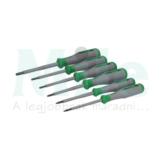 Csavarhúzó készlet PH1/PH2/PZ1/2,5/3,5/5,5 VDE 1000V zöld/szürke 6-darabos 1000V 2-PH 1-PZ WAGO