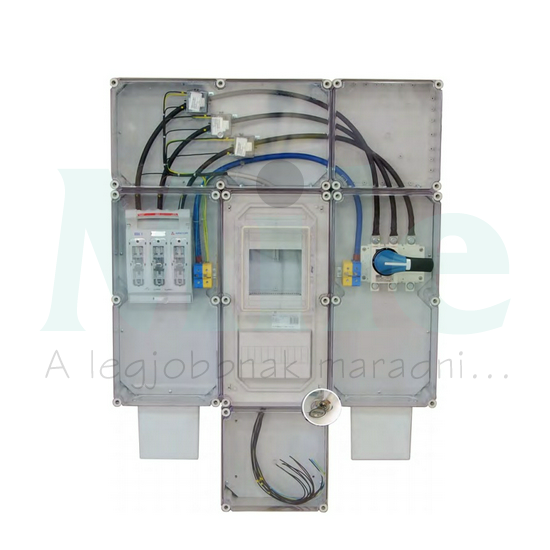 3F mérőszekrény EON áramváltós +modem alsó maszk 1-szintes 1 PVT EON 9090 N3x250A Csatári Plast