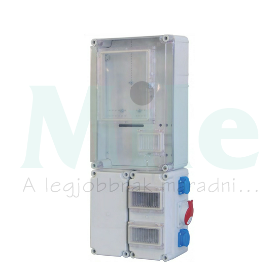 3F mérőszekrény EON EM-ablak k.zár kism. kábelfogadó PVT EON 3045 FO 2x6 ÁK - Fi Csatári Plast