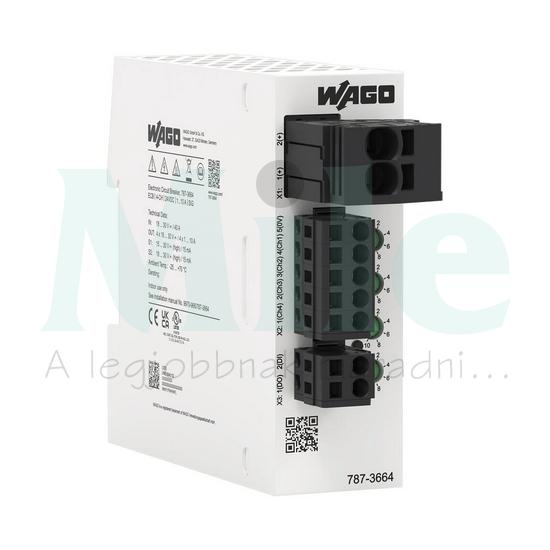 Elektronikus kismegszakító 4csatorna +távjelzés/-nyugtázás 1-10A-max. 4z rugószorításos WAGO