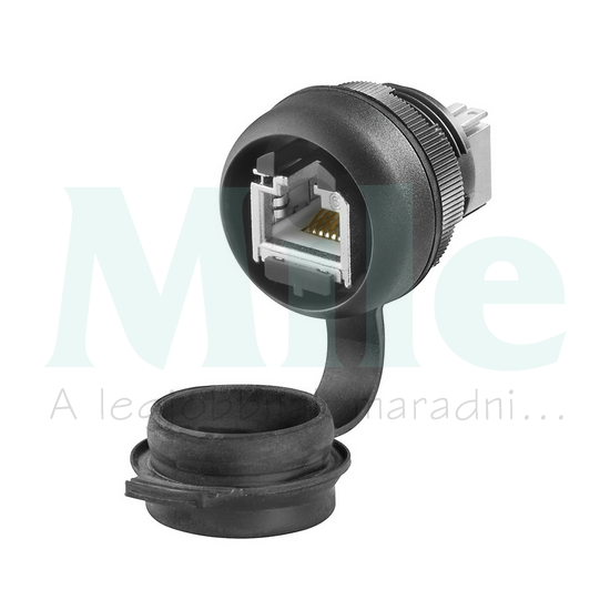 Adatcsatlakozó előlapba d22 fekete IE-FCM-RJ45-C Weidmüller