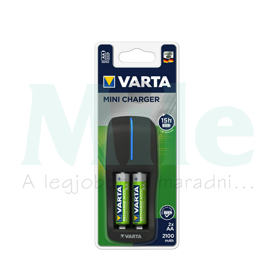 Akkumulátortöltő AA (ceruza/AAA (mikro) +2db 2100mAh AA (900min) Mini VARTA