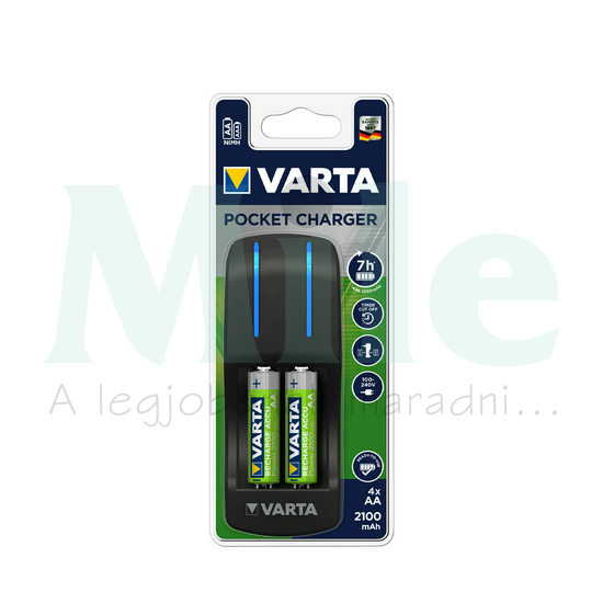 Akkumulátortöltő AA (ceruza/AAA (mikro) +4db 2100mAh AA (420min) Pocket VARTA