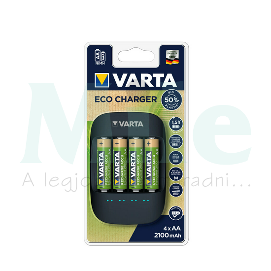Akkumulátortöltő AA (ceruza/AAA (mikro) +4db 2100mAh AA ECO VARTA