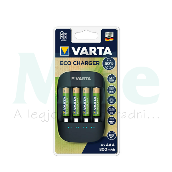 Akkumulátortöltő AA (ceruza/AAA (mikro) +4db 800mAh AA ECO VARTA