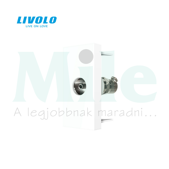 Antenna aljzat TV 1modul 1-kimenet süllyesztett fehér C7 LIVOLO