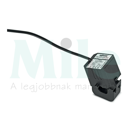 Áramváltó nyitható kábelre szerelhető 100A/ 1A 0.2VA 1-osztály Bontható áramváltó WAGO