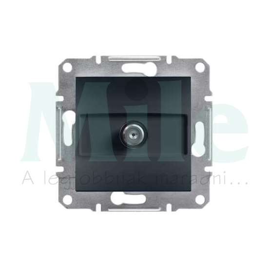 Asfora antenna aljzat SAT süllyesztett komplett antracit 1-kimenet átmenő 4dB/860MHz Schneider