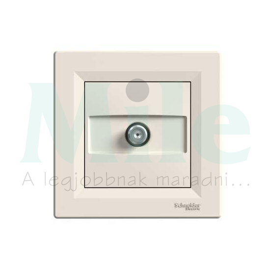 Asfora antenna aljzat SAT süllyesztett komplett bézs 1-kimenet végzáró Schneider