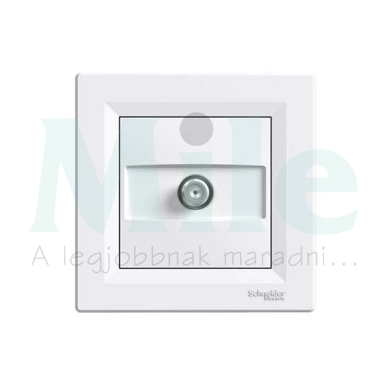 Asfora antenna aljzat SAT süllyesztett komplett fehér 1-kimenet végzáró Schneider