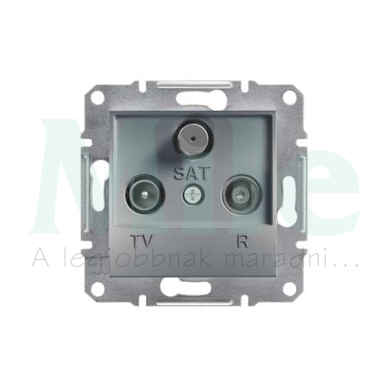 Asfora antenna aljzat TV-R-SAT süllyesztett komplett acél 2-kimenet végzáró 1dB/860MHz Schneider