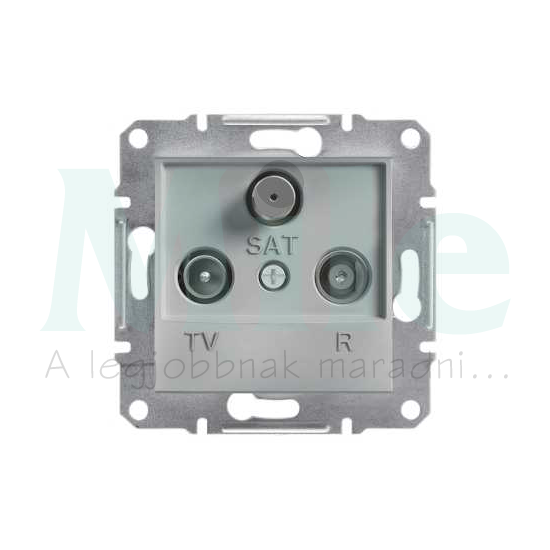 Asfora antenna aljzat TV-R-SAT süllyesztett komplett alumínium 2-kimenet végzáró Schneider