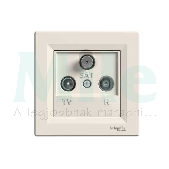 Asfora antenna aljzat TV-R-SAT süllyesztett komplett bézs 3-kimenet végzáró Schneider