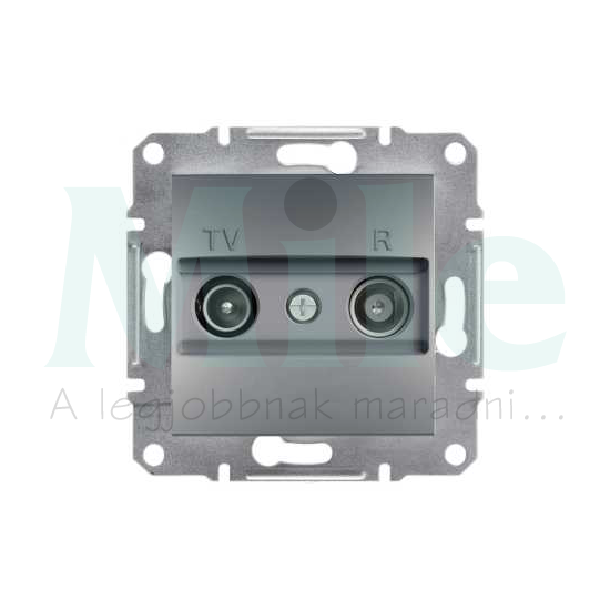 Asfora antenna aljzat TV-R süllyesztett komplett acél 2-kimenet végzáró 1dB/860MHz Schneider