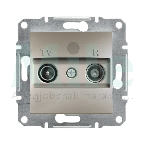 Asfora antenna aljzat TV-R süllyesztett komplett bronz 2-kimenet végzáró 1dB/860MHz Schneider