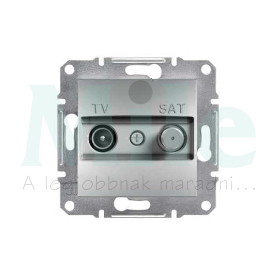 Asfora antenna aljzat TV-SAT süllyesztett komplett alumínium 2-kimenet végzáró Schneider