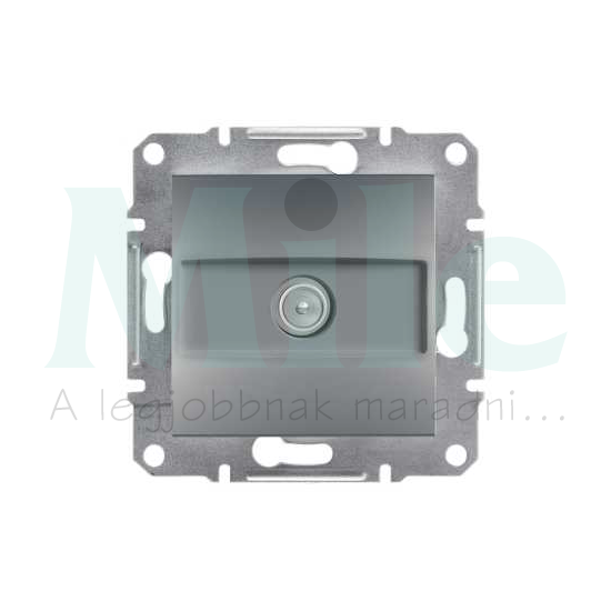 Asfora antenna aljzat TV süllyesztett komplett acél 1-kimenet végzáró 1dB/860MHz Schneider