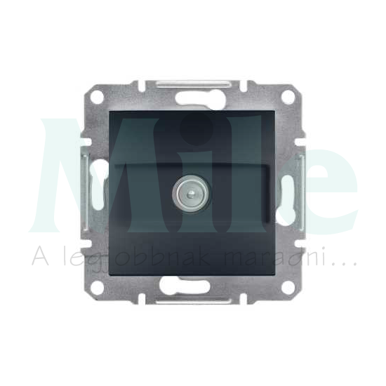 Asfora antenna aljzat TV süllyesztett komplett antracit 1-kimenet végzáró 1dB/860MHz Schneider