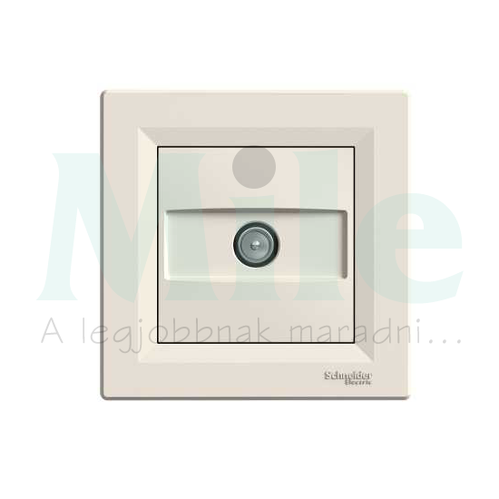 Asfora antenna aljzat TV süllyesztett komplett bézs 1-kimenet végzáró Schneider