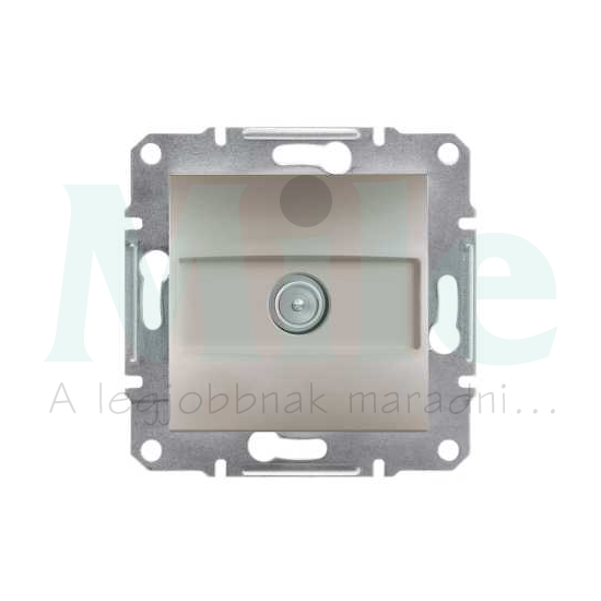 Asfora antenna aljzat TV süllyesztett komplett bronz 1-kimenet átmenő 4dB/860MHz Schneider