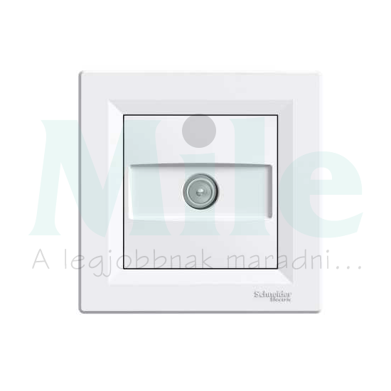 Asfora antenna aljzat TV süllyesztett komplett fehér 1-kimenet végzáró Schneider