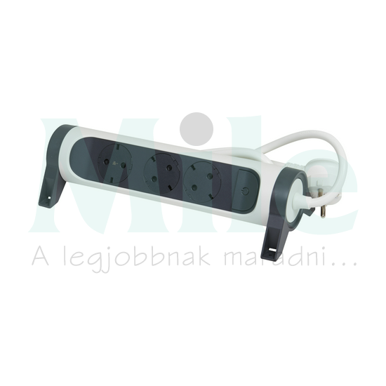 Asztali elosztósor 3680W gyerekvédős fehér/fekete forgatható 1.5mm2 3m Premium LEGRAND
