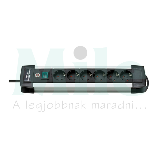 Asztali elosztósor gyerekvédős 1.5mm2 3m 4x2P+E/230V 16A fekete IP20 Premium-Alu-Line LECTRA