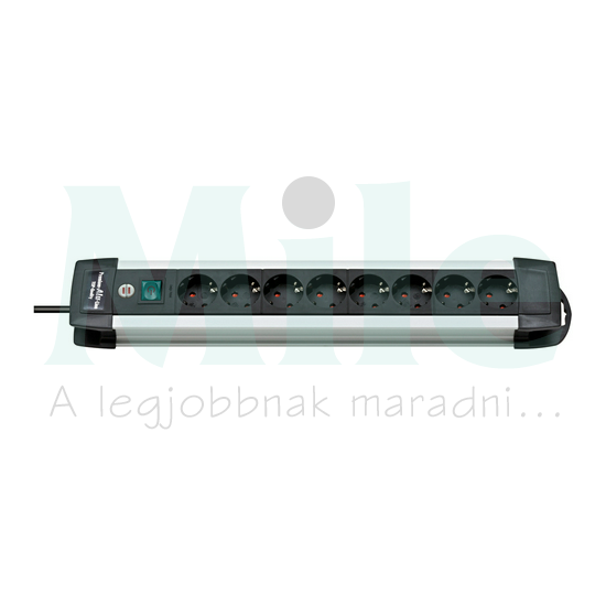 Asztali elosztósor gyerekvédős 1.5mm2 3m 8x2P+E/230V 16A fekete IP20 Premium-Alu-Line LECTRA
