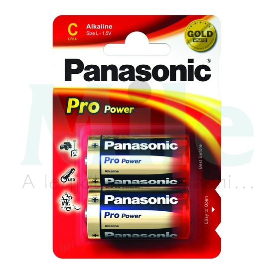 Baby elem C 1.5V alkáli-mangán LR14 Baby(C/R14) MN1400 Pro Power Panasonic