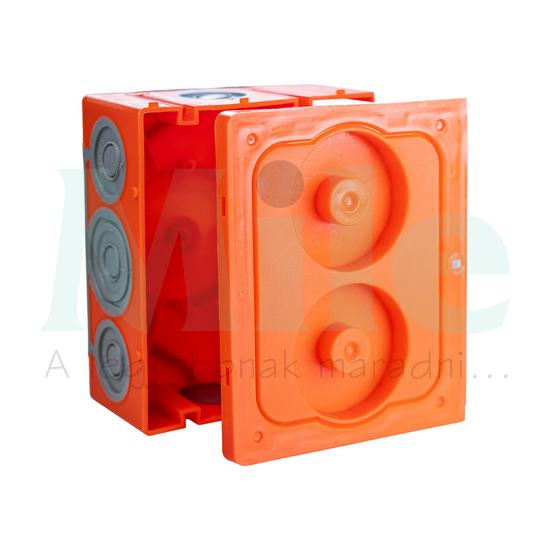 Betondoboz univerzális 2-es téglalap 102mm x 124mm x műanyag narancs SB-KPS KOPOS