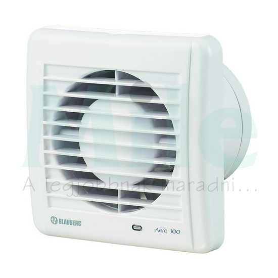 Ventilátor golyóscsapágy időzítő páraérzékelő IP34 100mm csőre 102m3/h axiál Aero 100 H Blauberg