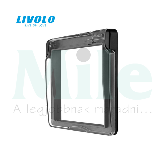 C7 csapófedél 162 dugaljhoz 58x58mm fekete  C71WFB LIVOLO