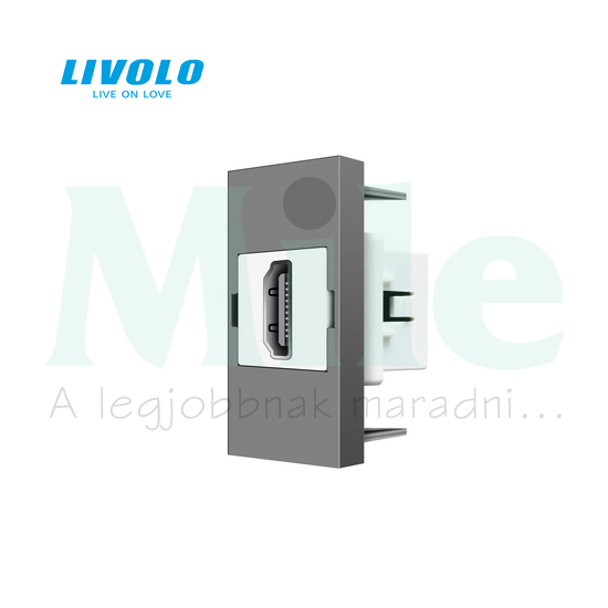 C7 médiacsatlakozó betét közp. fedéllel HDMI műanyag ezüst C7HDMIS LIVOLO