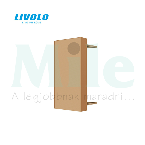 C7 vakfedél 1/2M vakfedél műanyag arany fényes kapocs üres-jel IP21 C7BLAG LIVOLO