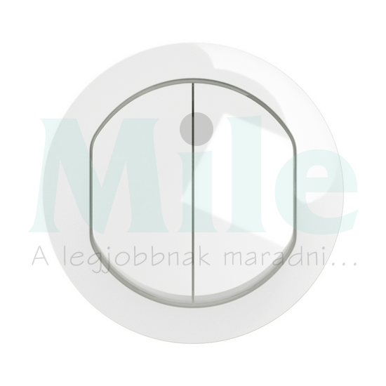 Céliane kettős billentyű, IP44, burkolat, fehér