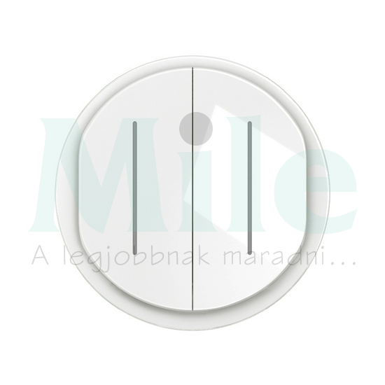 Céliane kettős mellső fényjelzős billentyű, burkolat, fehér