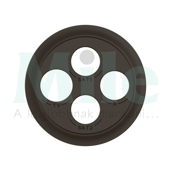 Céliane TV-RD-SAT-SAT csatlakozóaljzat burkolat, fekete