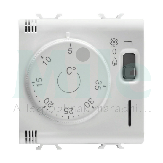 ChoruSmart szobatermosztát analóg 2M 5°C- 35°C 230VAC falonkívüli fűtés nyit/zár GEWISS