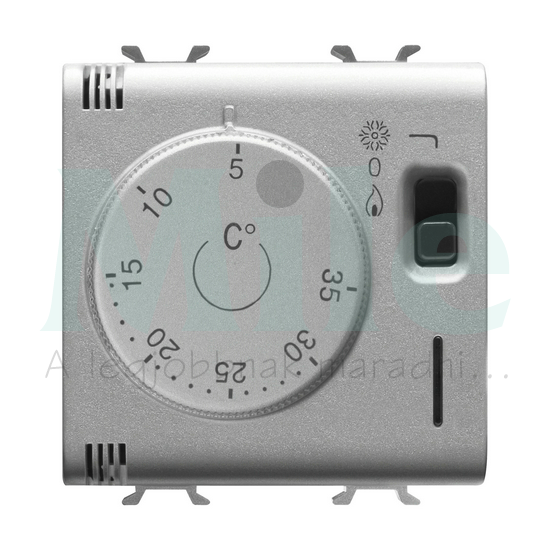 ChoruSmart szobatermosztát analóg 2M titán 5°C- 35°C 230VAC falonkívüli fűtés nyit/zár GEWISS