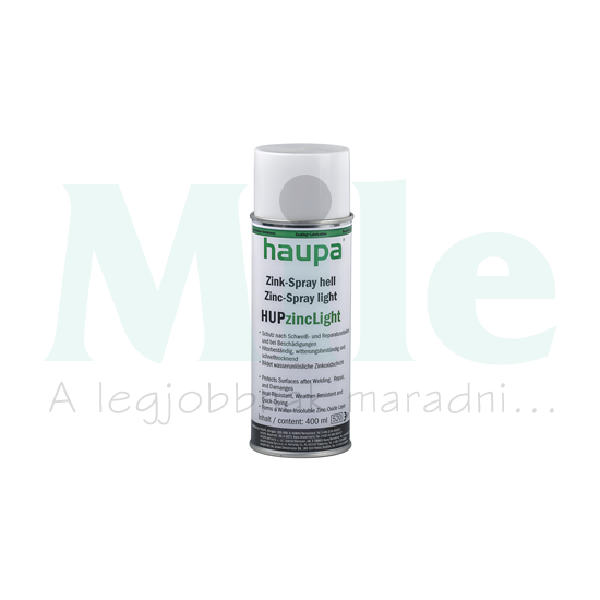 Cink spray világos galvanizált felületek-hoz felületvédelem 400ml HUPzinc Haupa