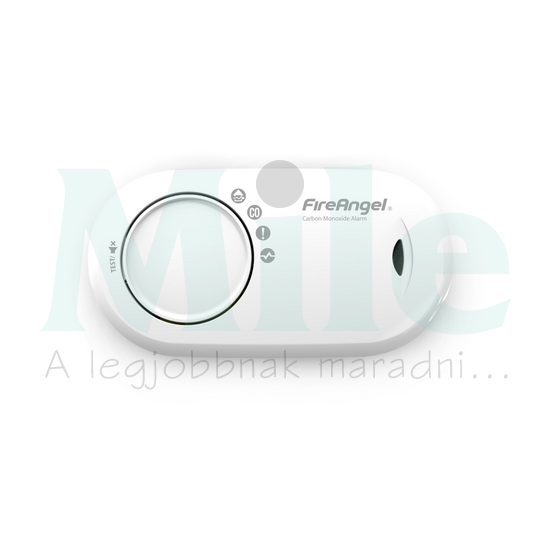 CO (szénmonoxid)-érzékelő/riasztó vezetéknélküli elemes 10év élettartam 85dB(A) fehér FireAngel