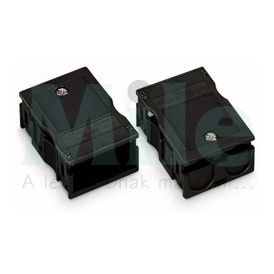 Csatlakozó 3P 2-kábel IP20 35x15x50mm műanyag fekete WINSTA WAGO